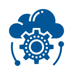 Cloud and gear technology icon